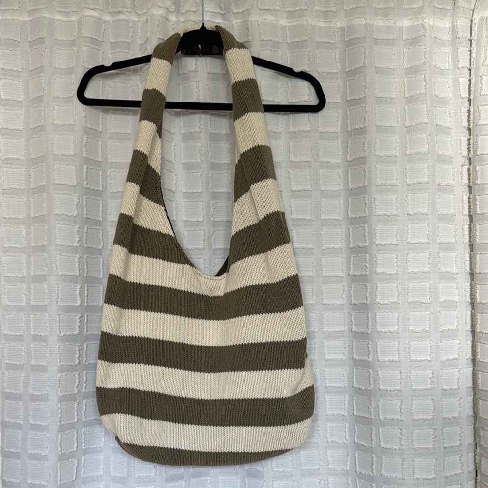 Alice + Olivia Striped Knit Shoulder Bag